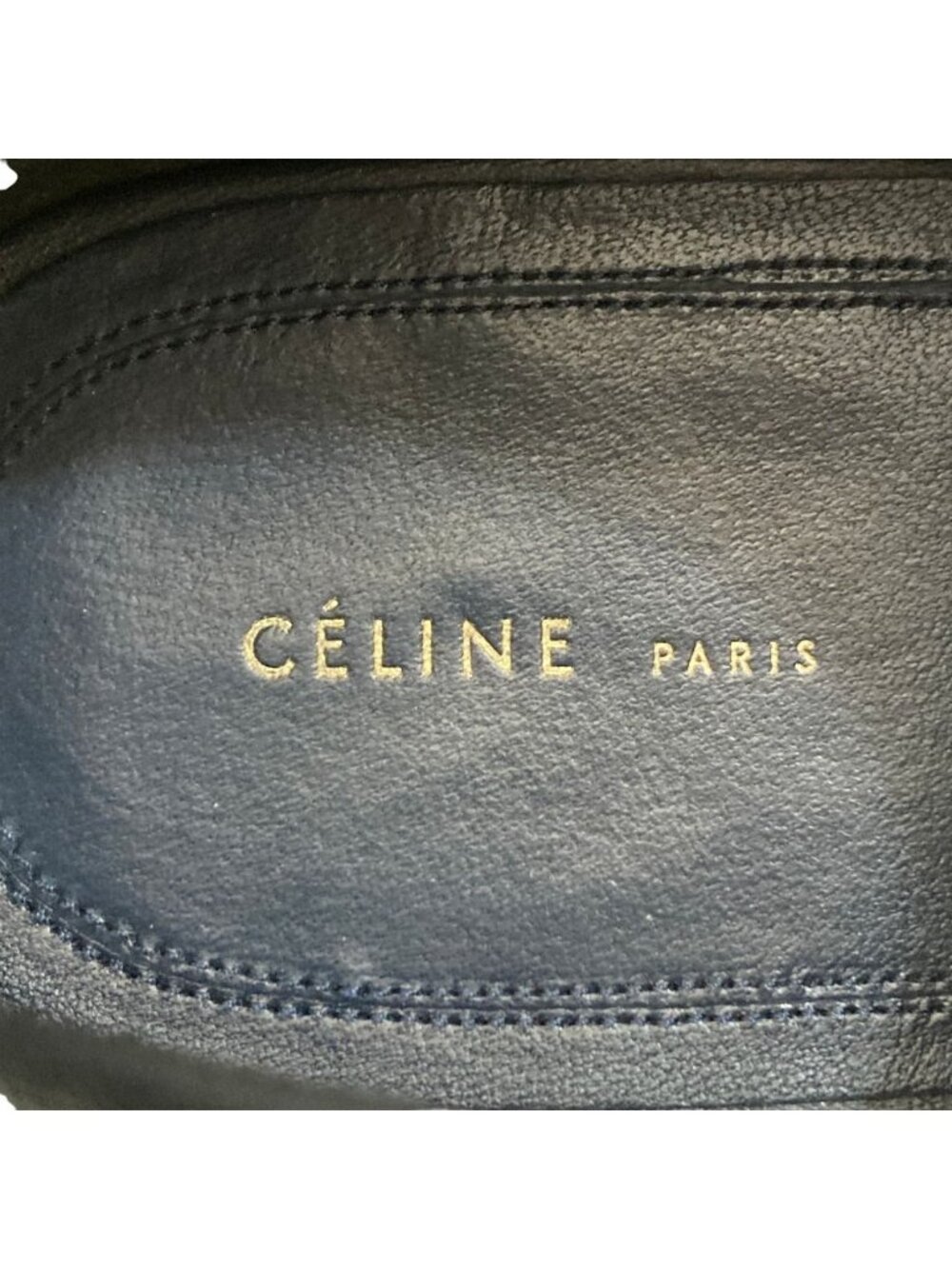 Celine Phoebe Philo Era Leather Pointed Toe Zipper Flat Shoes 36 Black - Picture 9 of 11